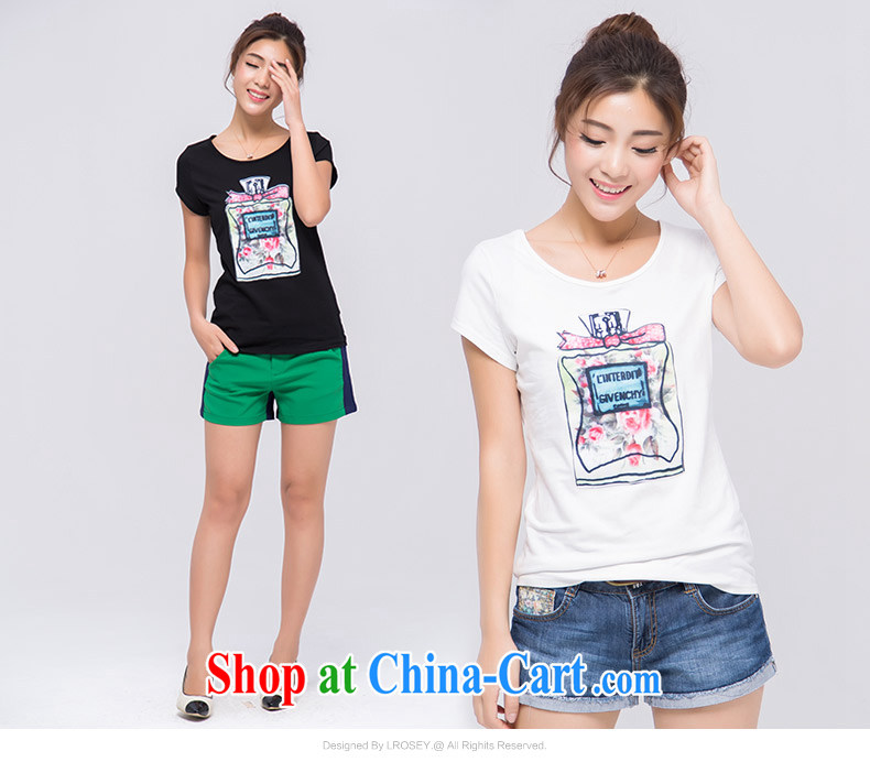 blue water the Code women 2015 summer new, thick MM fashion round stamp duty for short-sleeved T shirt Black Large Number 3 XL pictures, price, brand platters! Elections are good character, the national distribution, so why buy now enjoy more preferential! Health