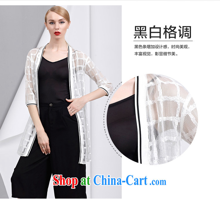 cheer for summer 2015 new products, female OL lace tartan 5 cuff video slim jacket, sunscreen shirts 2811 white 3XL pictures, price, brand platters! Elections are good character, the national distribution, so why buy now enjoy more preferential! Health