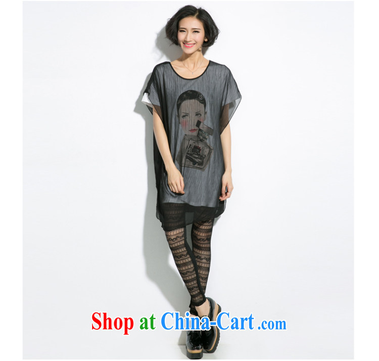Eternal show Summer 2015 mm thick new, larger female lady hot drill decal leave two T shirt black 2 XL pictures, price, brand platters! Elections are good character, the national distribution, so why buy now enjoy more preferential! Health
