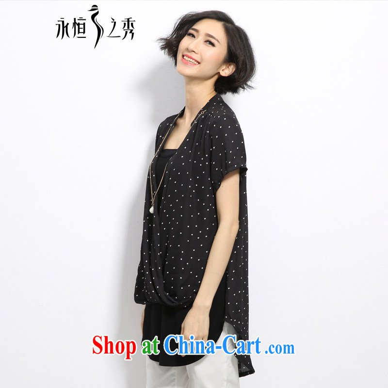 Eternal show Summer 2015 mm thick new Korean version of the greater code female decoration, graphics skinny, for wave-shirt 3XL, eternal, and the show, the online shopping