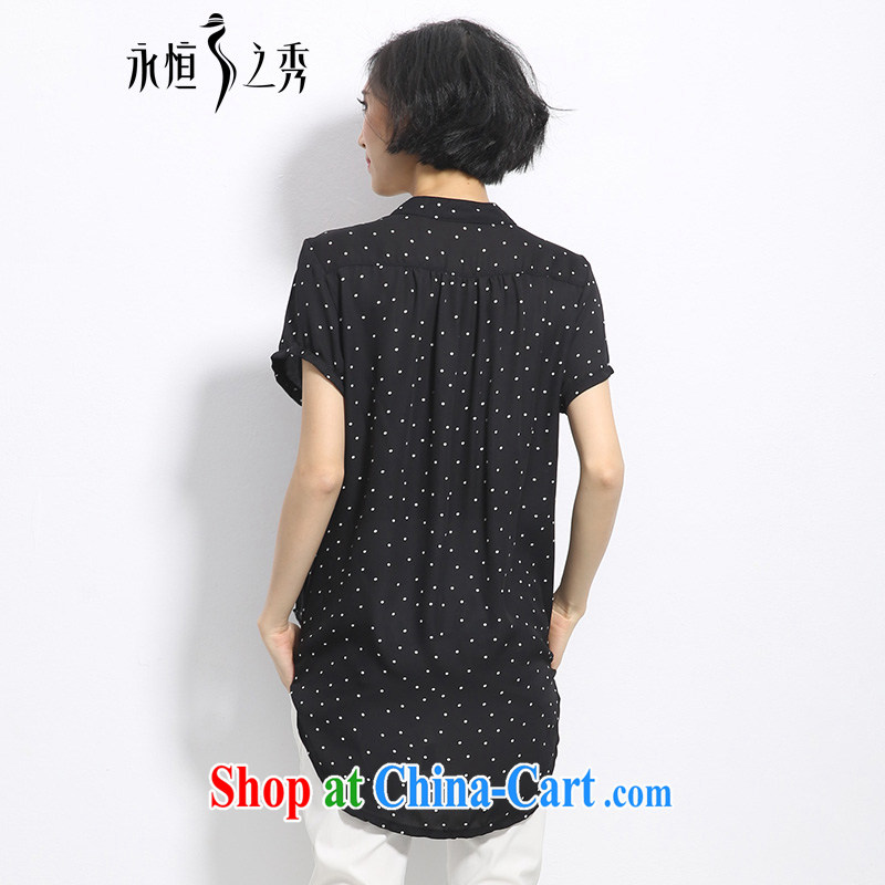 Eternal show Summer 2015 mm thick new Korean version of the greater code female decoration, graphics skinny, for wave-shirt 3XL, eternal, and the show, the online shopping