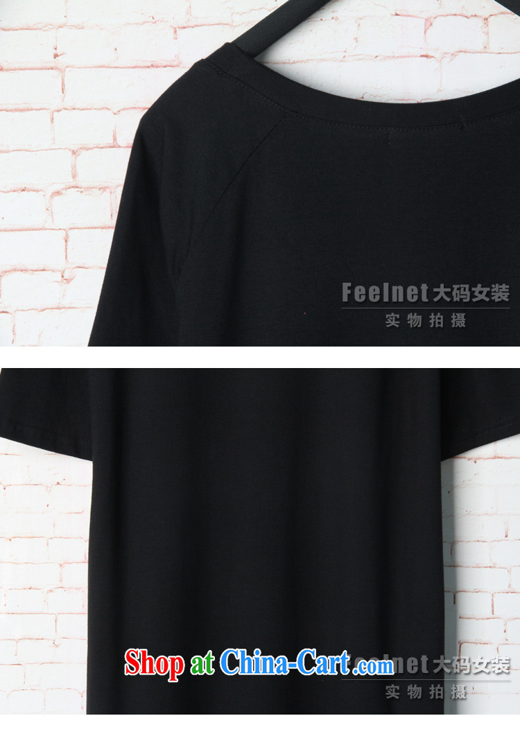 The feelnet Code women 2015 summer new liberal cartoon stamp duty, long, short-sleeved large code T pension 1528 black 48 code - Recommended 80 - 130 kg pictures, price, brand platters! Elections are good character, the national distribution, so why buy now enjoy more preferential! Health