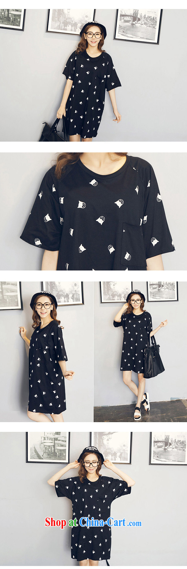 The feelnet Code women's clothing 2015 summer NEW GRAPHICS thin short skirt stamp short sleeve XL dress 1535 black 48 code - Recommended 80 - 130 kg pictures, price, brand platters! Elections are good character, the national distribution, so why buy now enjoy more preferential! Health