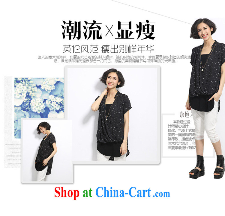 Eternal-soo and indeed increase, female shirt thick mm summer new, thick, graphics thin, Korean loose small, who is the long, leave two graphics thin shirt black 3 XL pictures, price, brand platters! Elections are good character, the national distribution, so why buy now enjoy more preferential! Health