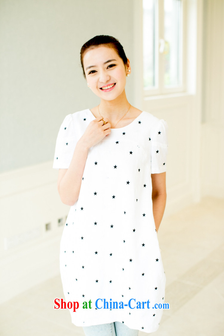 4 9 early in the fertilizer XL female thick MM 2015 summer new fresh linen cocoon-dress white 3XL (44 yards) pictures, price, brand platters! Elections are good character, the national distribution, so why buy now enjoy more preferential! Health