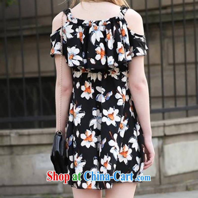 3, the Rock, summer 2015 in Europe, mm thick graphics thin 200 Jack stylish stamp your shoulders night dresses S Z 2826 6051 black 5 XXL, 3rock, shopping on the Internet