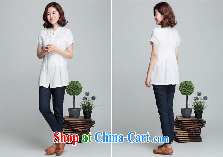 If code 2015 summer new cotton Ma girl, short-sleeved T-shirt large, loose dolls T-shirt shirt T-shirt white XL pictures, price, brand platters! Elections are good character, the national distribution, so why buy now enjoy more preferential! Health
