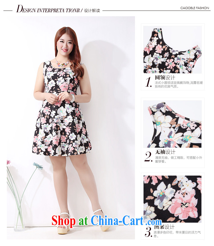 The multi-po 2015 summer new thick MM larger female floral beauty graphics thin sleeveless dresses Q 1090 suit 3 XL pictures, price, brand platters! Elections are good character, the national distribution, so why buy now enjoy more preferential! Health
