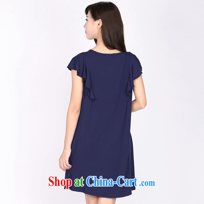 Elizabeth Anne flower, XL dresses on her sister summer and indeed increase, women with thick, graphics thin skirt, 2161 dark blue 5 XL, Shani, Flower (Sogni D'oro), and, on-line shopping