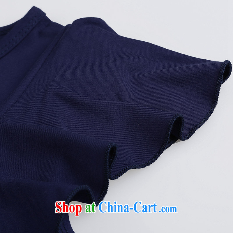 Elizabeth Anne flower, XL dresses on her sister summer and indeed increase, women with thick, graphics thin skirt, 2161 dark blue 5 XL, Shani, Flower (Sogni D'oro), and, on-line shopping