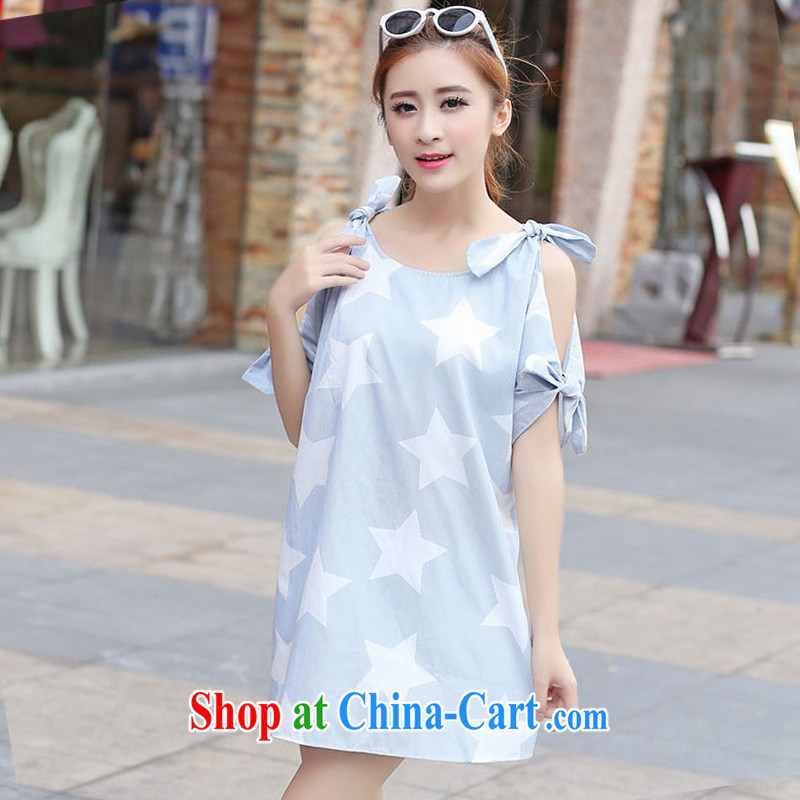 Yi Li Xuan 2015 and indeed XL women mm thick summer new bare shoulders bowtie short-sleeved loose video thin dresses white 4XL, Yi Li Xuan (EILIXUAN), online shopping