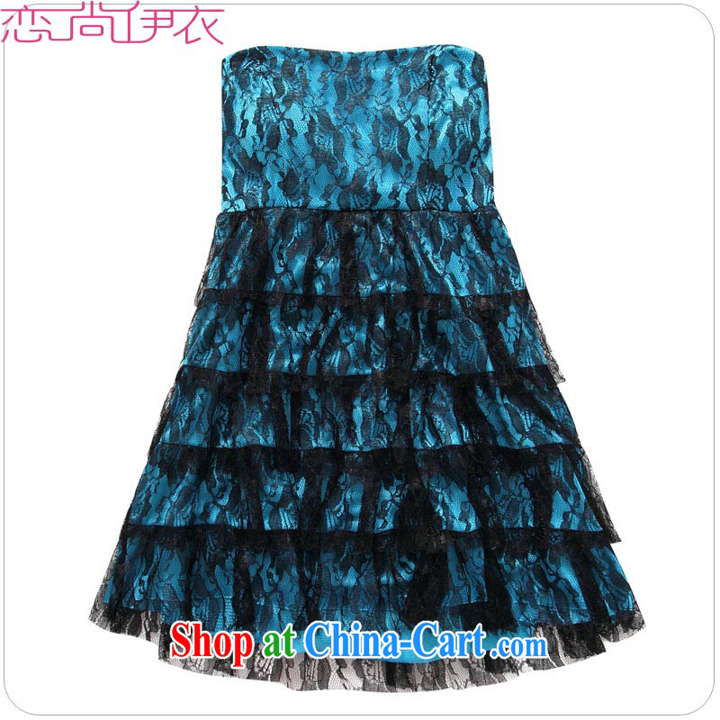 The package mail 2015 new summer dresses sexy bare chest lace cake skirt thick M XL straps dress night stores dress annual blue 3 XL approximately 160 - 180 jack, land is still the garment, and shopping on the Internet