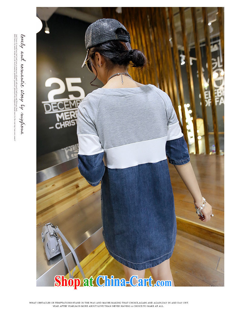 Love is indeed the XL denim dress mm thick summer wear thick sister large female graphics thin short-sleeve T-shirt 8860 #black large code XXXL pictures, price, brand platters! Elections are good character, the national distribution, so why buy now enjoy more preferential! Health