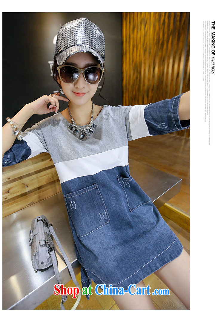 Love is indeed the XL denim dress mm thick summer wear thick sister large female graphics thin short-sleeve T-shirt 8860 #black large code XXXL pictures, price, brand platters! Elections are good character, the national distribution, so why buy now enjoy more preferential! Health