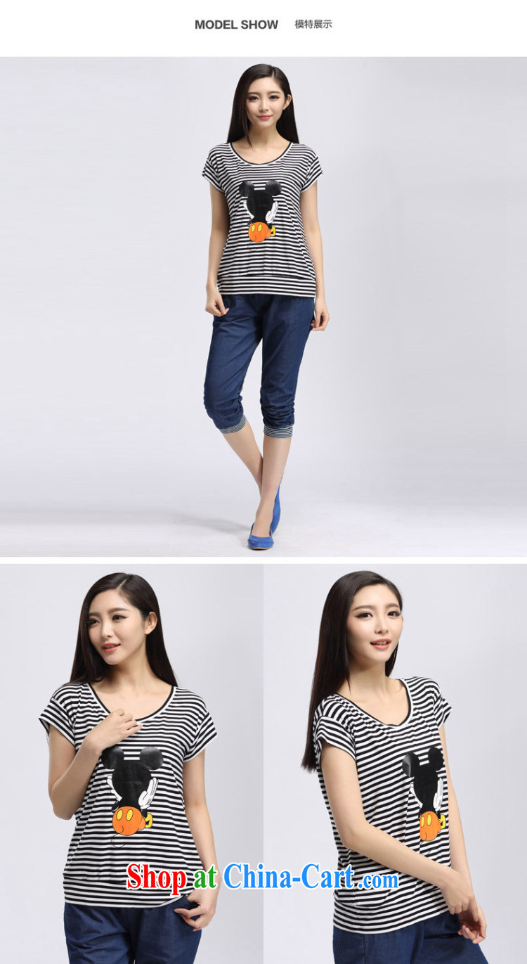 Water by 2015 summer new Korean version the Code women mm thick loose striped short-sleeved T-shirt S XK 15 5110 black-and-white, 3 XL pictures, price, brand platters! Elections are good character, the national distribution, so why buy now enjoy more preferential! Health