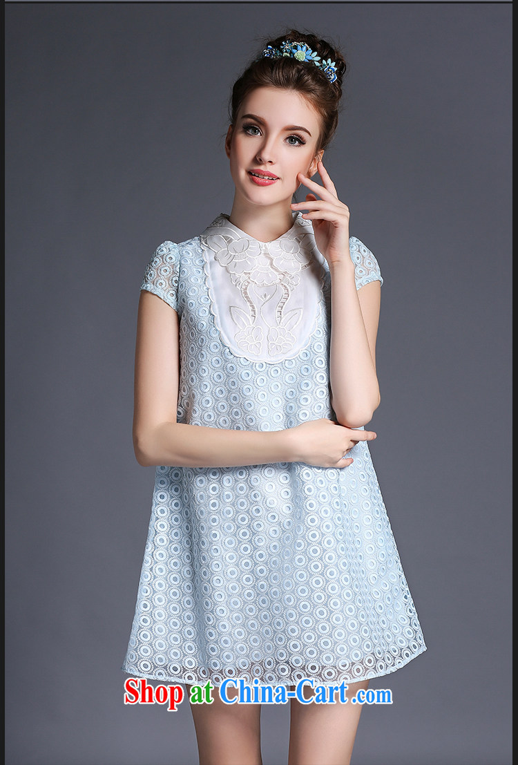 Elizabeth and discipline in Europe and America 2015 high-end large, female summer new FAT, thick mm lace loose video thin Openwork embroidery lapel dress A 695 - White XL pictures, price, brand platters! Elections are good character, the national distribution, so why buy now enjoy more preferential! Health