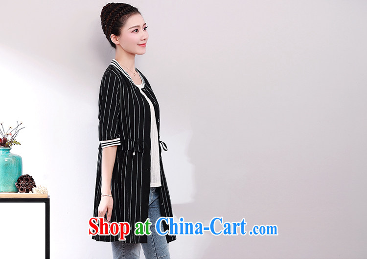 DKchenpin summer 2015 women sunscreen Yi, female thin ice woven shirts long-sleeved, long-wave T-shirt black-and-white stripes 2 XL pictures, price, brand platters! Elections are good character, the national distribution, so why buy now enjoy more preferential! Health