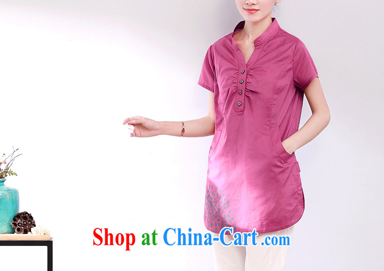 Dkchenpin larger female thick MM summer short-sleeved shirt Korean loose shirt, long blue T-shirt 3XL pictures, price, brand platters! Elections are good character, the national distribution, so why buy now enjoy more preferential! Health