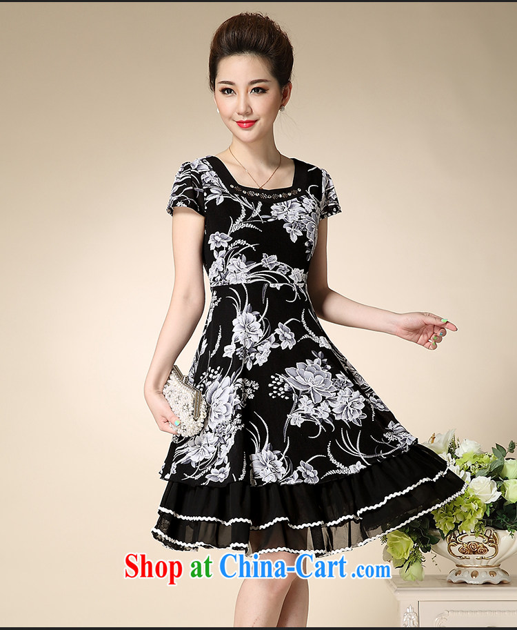 About Patek Philippe's 2015 summer women's clothing style MOM snow woven lace stamp the code short-sleeved large dresses D 8981 black flower XXXL pictures, price, brand platters! Elections are good character, the national distribution, so why buy now enjoy more preferential! Health