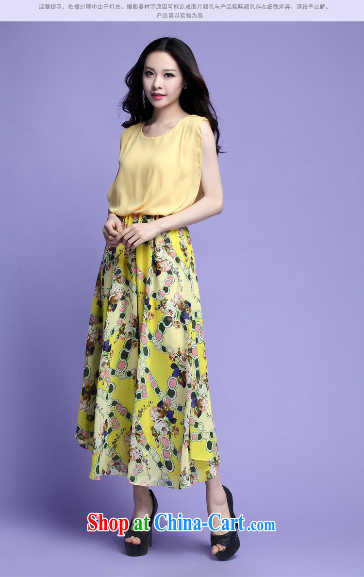 Loved fat people graphics thin large, female fat sister summer sleeveless bohemian floral snow woven double-yi long skirt 3715 blue 4 XL pictures, price, brand platters! Elections are good character, the national distribution, so why buy now enjoy more preferential! Health