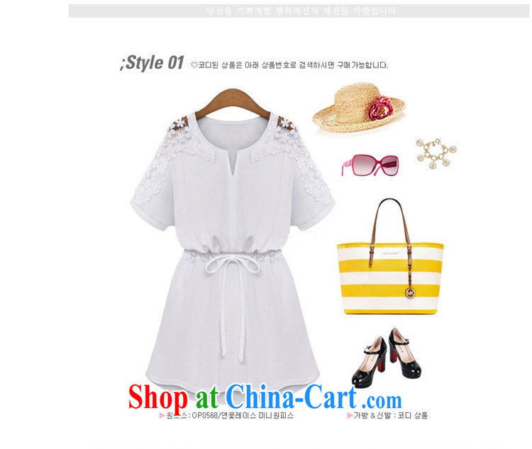 Moses honey summer 2015 mm thick larger women video thin short-sleeve and indeed XL hook bud silk V collar dresses DM 16 white XXL pictures, price, brand platters! Elections are good character, the national distribution, so why buy now enjoy more preferential! Health