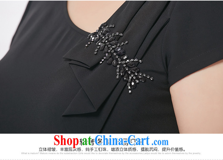 MsShe XL girls 2015 new summer rules not V collar pin pearl-waist dress 4000 black 3 XL pictures, price, brand platters! Elections are good character, the national distribution, so why buy now enjoy more preferential! Health