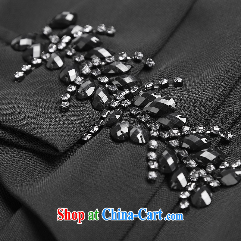 MsShe XL girls 2015 new summer rules not V collar pin pearl-waist dress 4000 black 3 XL, Susan Carroll, Ms Elsie Leung Chow (MSSHE), online shopping