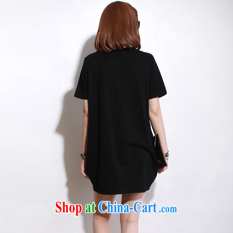 Let me clear the Advisory Committee summer Korea and indeed increase, female fat sister loose video thin, long T shirt short-sleeved double-yi skirt black relaxed, code, made the Advisory Committee (mmys), online shopping