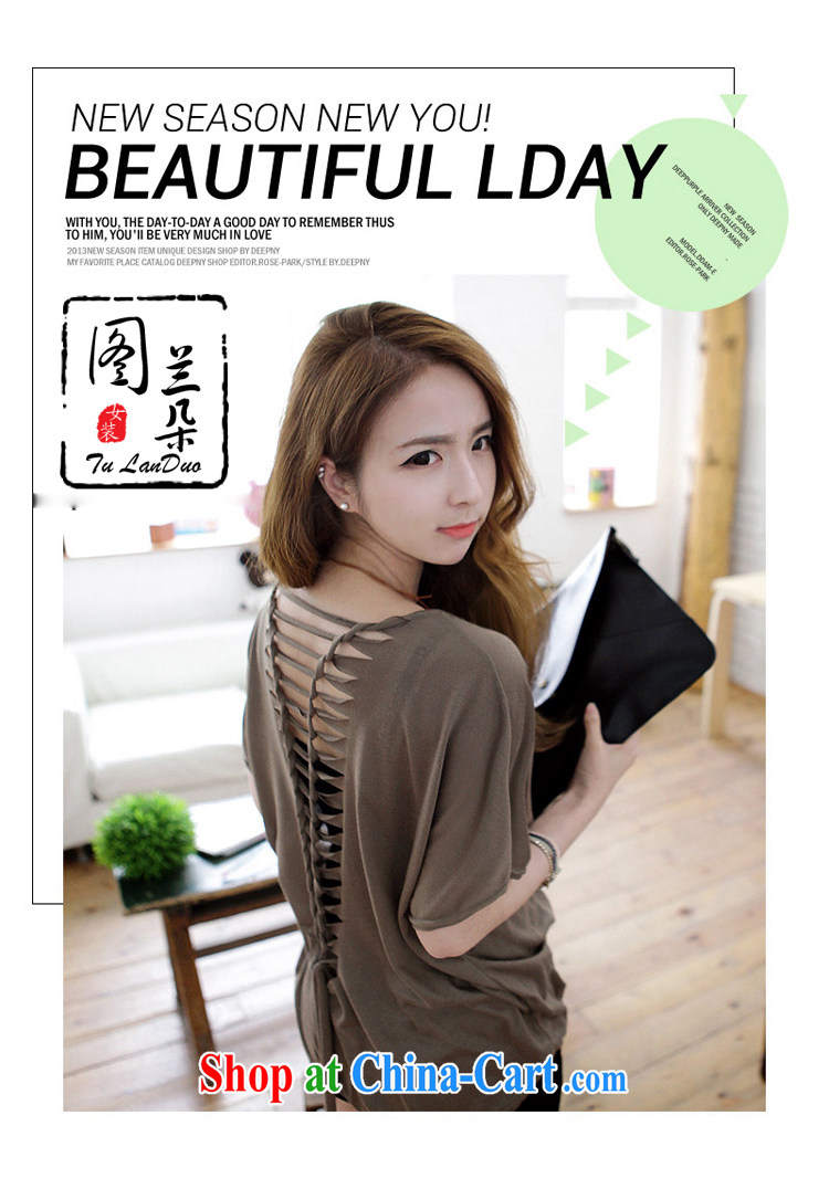 A purely Manual Addendum A stylish personalized back exposed bat sleeves T-shirt large, female cotton Korean version 3 color women 7209 black are code pictures, price, brand platters! Elections are good character, the national distribution, so why buy now enjoy more preferential! Health