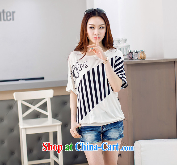 o Ya-ting 2015 New, and indeed increase, female fat mm video thin T-shirt loose striped short-sleeved T-shirt female black XL recommends that you 140 - 160 Jack pictures, price, brand platters! Elections are good character, the national distribution, so why buy now enjoy more preferential! Health