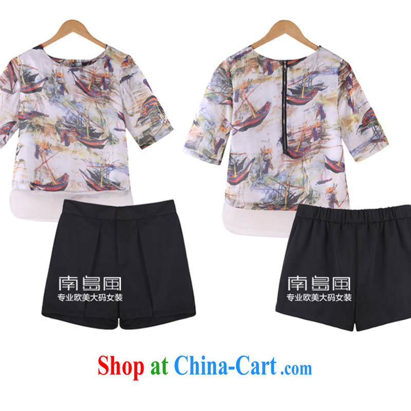 Cheuk-yan Zi spent 2015 the Code women mm thick summer graphics thin ice woven shirts T shirts shorts package thick sister and indeed intensify summer picture color XXXXXL, Cheuk-yan Zi spend, shopping on the Internet
