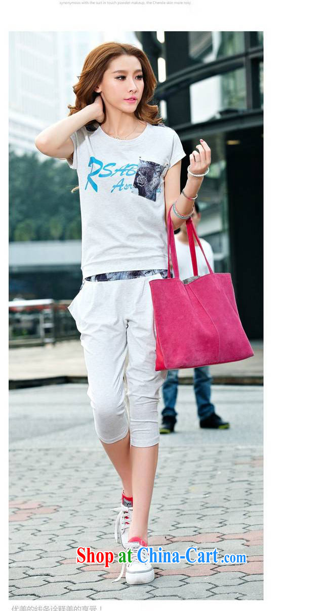 New Korean version, summer uniforms summer short-sleeved sweater 7 pants stylish Sports & Leisure package 031 B gray M pictures, price, brand platters! Elections are good character, the national distribution, so why buy now enjoy more preferential! Health