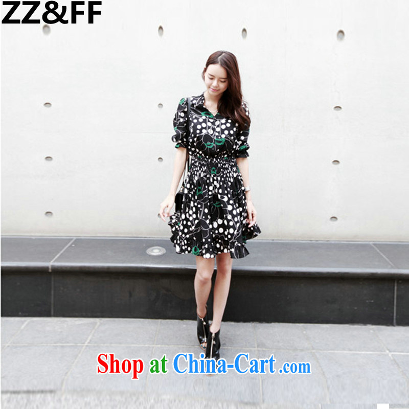 ZZ _FF 2015 new summer larger female stamp duty dress 200 Jack thick MM summer graphics thin bubble snow cuff woven dresses picture color XXXL _165 - 200 _ jack