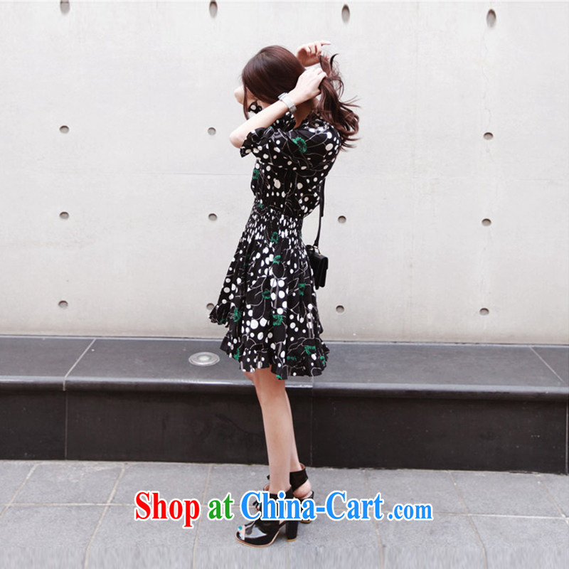 ZZ &FF 2015 new summer larger female stamp dresses 200 Jack thick MM summer graphics thin bubble snow cuff woven dresses picture color XXXL (recommendations 165 - 200 jack), ZZ &FF, shopping on the Internet