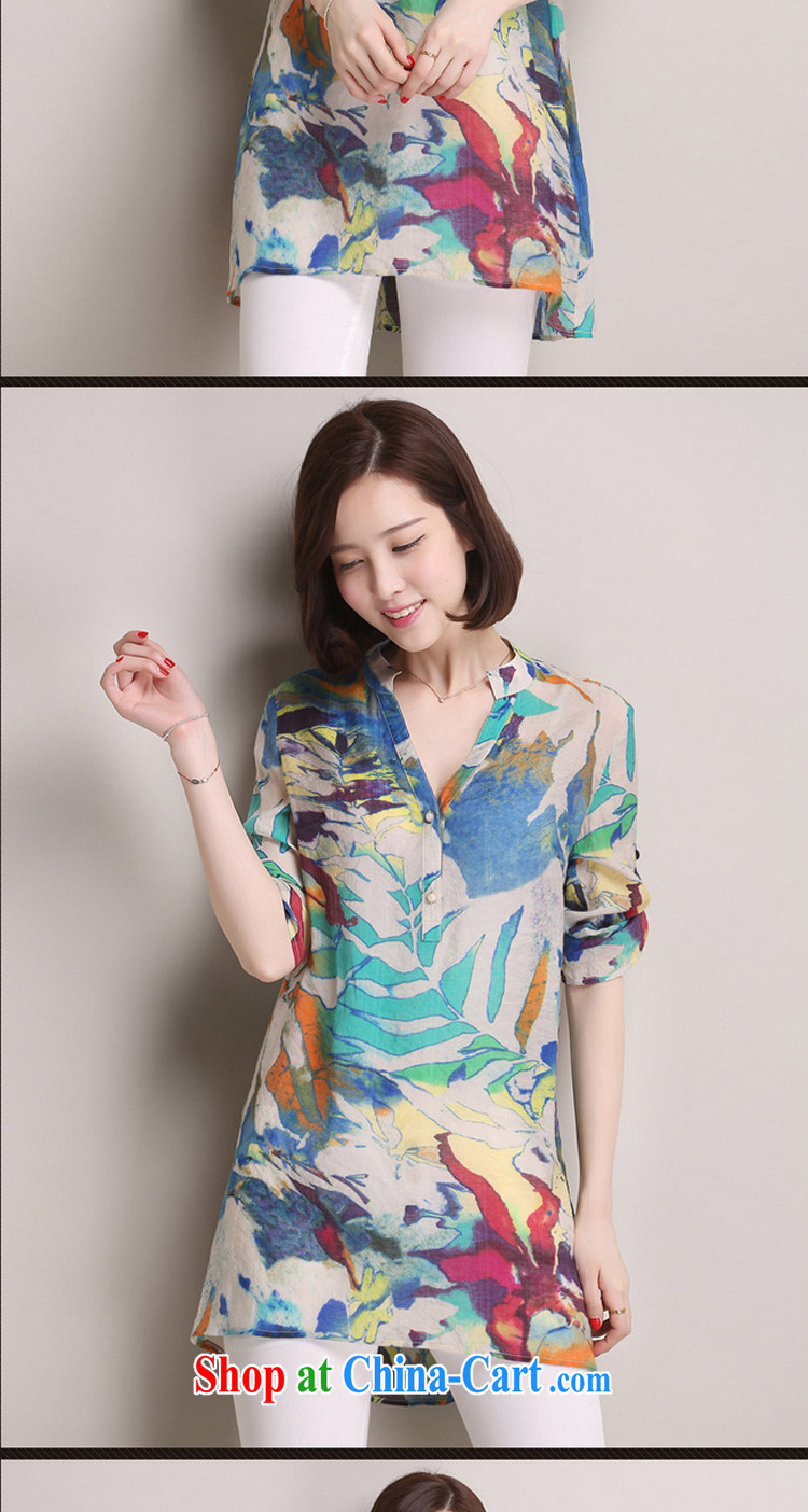 According to perfect 2015 Korean version of the new, larger female loose 100 in ground long shirt girls cotton Ma shirt Y 2209 blue 4 XL pictures, price, brand platters! Elections are good character, the national distribution, so why buy now enjoy more preferential! Health
