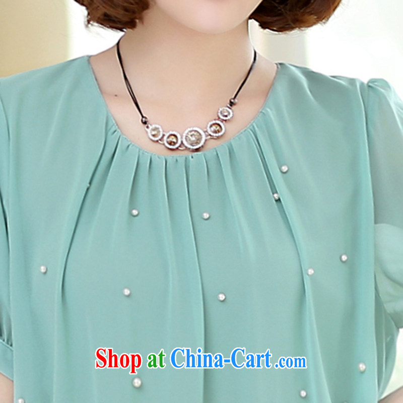 Korea and Hongkong Advisory Committee the code female summer is the increased emphasis on human female graphics thin 200 Jack large, female snow woven shirts women 9383 the green XL size is large, Korea, Hongkong, advisory committee, and on-line shopping