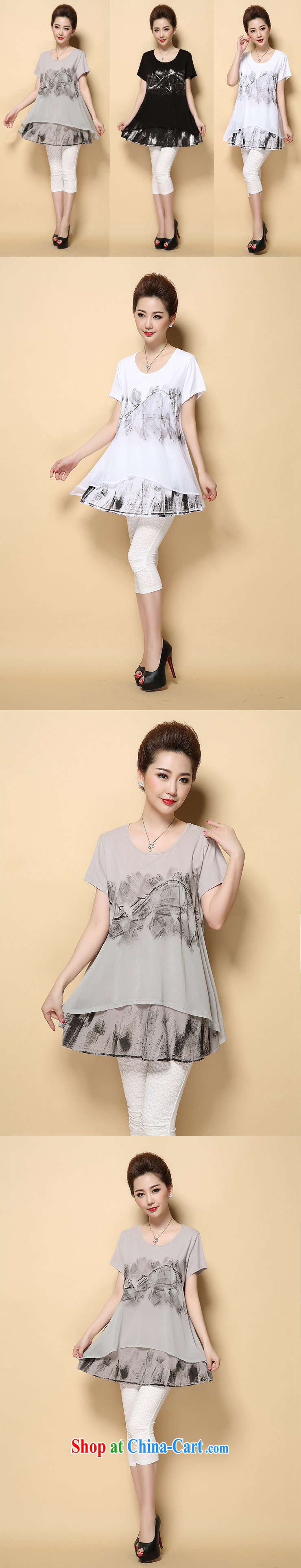 2015 summer New, and indeed increase, female Korean Version Stamp Duty short-sleeved snow woven shirts to wear 200 Jack thick MM loose video thin dress 9009 black 3 XL pictures, price, brand platters! Elections are good character, the national distribution, so why buy now enjoy more preferential! Health