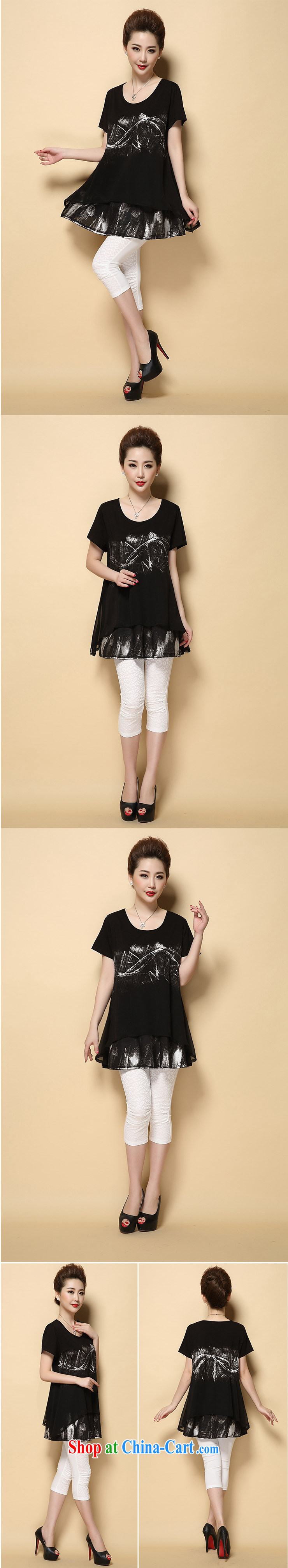 2015 summer New, and indeed increase, female Korean Version Stamp Duty short-sleeved snow woven shirts to wear 200 Jack thick MM loose video thin dress 9009 black 3 XL pictures, price, brand platters! Elections are good character, the national distribution, so why buy now enjoy more preferential! Health