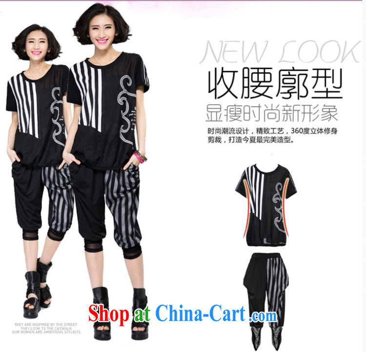 The honey , 2015 summer mm thick new, larger female stripes personalized lace stamp graphics thin short-sleeve sport and leisure package black XXXL pictures, price, brand platters! Elections are good character, the national distribution, so why buy now enjoy more preferential! Health