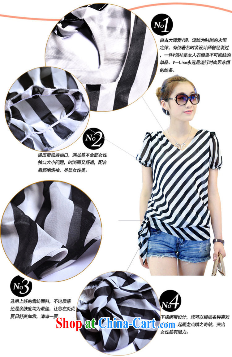 Summer new V collar striped snow woven shirts T shirt black and white 951 c Other XXL pictures, price, brand platters! Elections are good character, the national distribution, so why buy now enjoy more preferential! Health