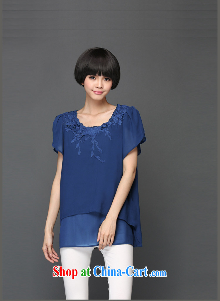 Staff of the fertilizer XL women 2015 spring and summer with Korean version thick MM short-sleeved stylish and simple snow woven shirts embroidered T pension 1314 sky blue large code XXL 140 about Jack pictures, price, brand platters! Elections are good character, the national distribution, so why buy now enjoy more preferential! Health