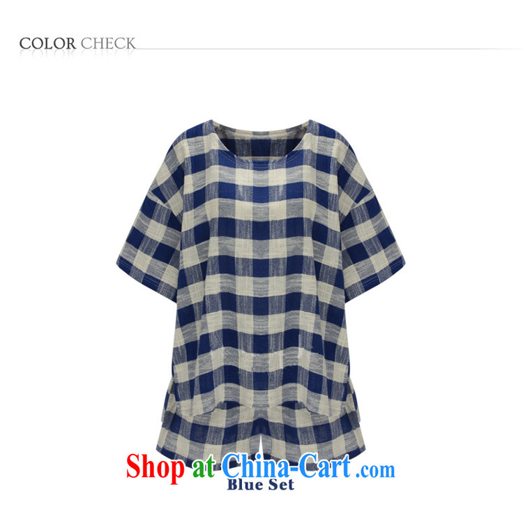 Mr MAK, King sinks, thick mm Europe 2015 summer 200 Jack video thin linen plaid T-shirt + elasticated waist shorts two pack 5151 blue checkered 5 XL pictures, price, brand platters! Elections are good character, the national distribution, so why buy now enjoy more preferential! Health