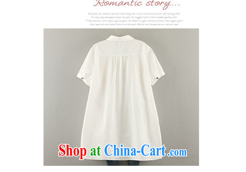 The EddieVril Code women summer 2015 new European version color stamp duty lapel shirt female short-sleeved large, pregnant women shirt 8910 white are code pictures, price, brand platters! Elections are good character, the national distribution, so why buy now enjoy more preferential! Health