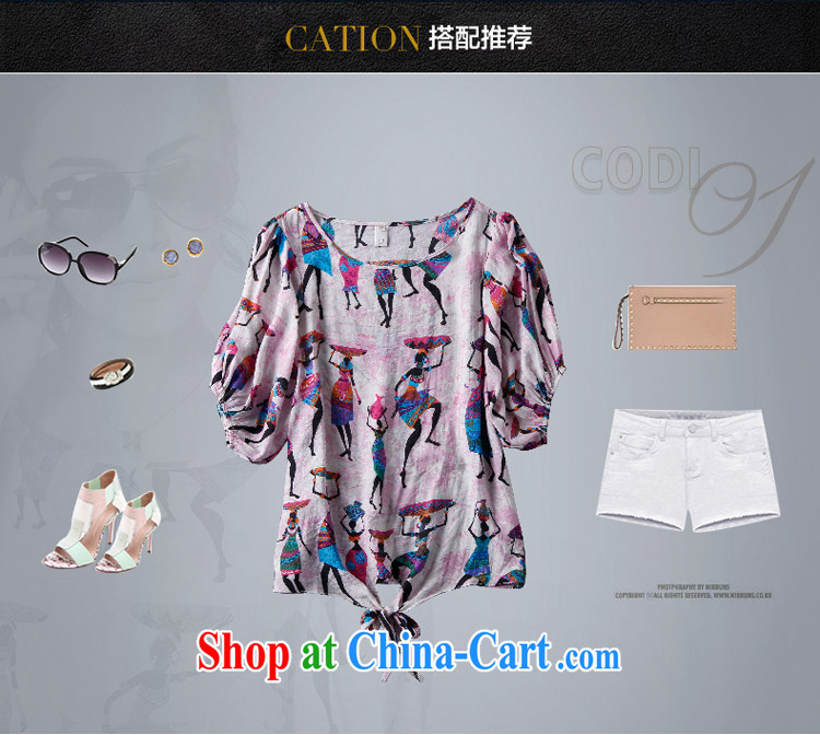 Ms Audrey EU Yuet-Julia larger female summer cotton short-sleeved stamp T-shirt girl loose video thin stamp shirt Y 66,012 stamp color 4 XL (160 - 180 ) jack pictures, price, brand platters! Elections are good character, the national distribution, so why buy now enjoy more preferential! Health