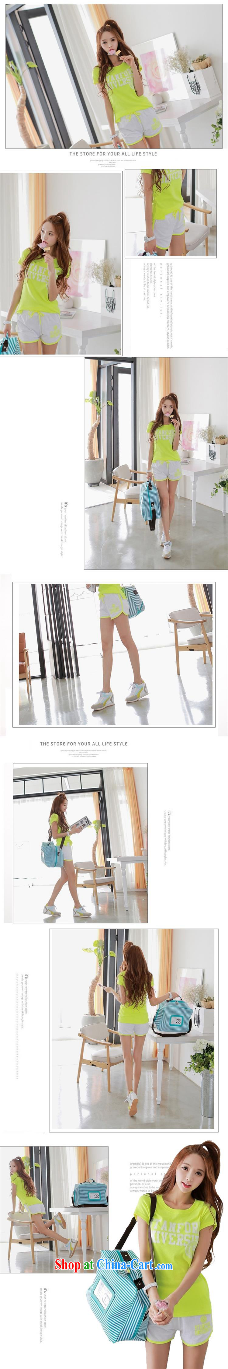 9 month female * 2015 new summer fashion, Ms. Han edition loose short-sleeved T-shirt large, relaxing morning run shorts sportswear lemon yellow T-shirt dark gray shorts XL pictures, price, brand platters! Elections are good character, the national distribution, so why buy now enjoy more preferential! Health