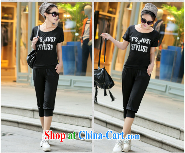 2015 new Korean version the Code women mm thick Sport Kits summer short-sleeved 7 pants relaxed sport and leisure service students stylish short-sleeve beauty campaign kit black 4 XL recommendations 170 - 195 Jack pictures, price, brand platters! Elections are good character, the national distribution, so why buy now enjoy more preferential! Health