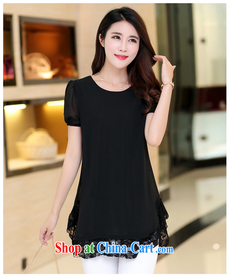 Shin Sung-and indeed increase, female snow woven shirts girls summer 2015 mm thick short-sleeved video thin female bubble snow cuff woven lace solid T-shirt 8022 black 4XL (160 - 185 ) jack pictures, price, brand platters! Elections are good character, the national distribution, so why buy now enjoy more preferential! Health