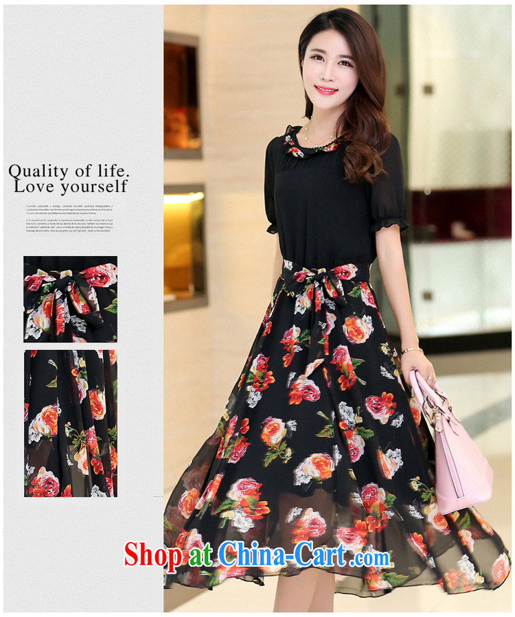 Shin Sung-2015 summer is the XL women mm thick beauty graphics thin floral stitching snow woven stamp long skirt dresses beach skirt, 8027 for pink 4 XL (recommendations 145 - 160 jack) pictures, price, brand platters! Elections are good character, the national distribution, so why buy now enjoy more preferential! Health