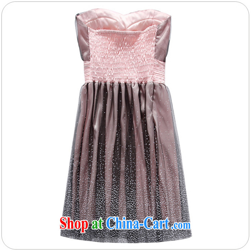 The package mail 2015 summer new stylish sexy mini super star network by the waist at the chest Princess dress dresses (the stealth shoulder strap) champagne color XXXL, land is still the garment, and, on-line shopping