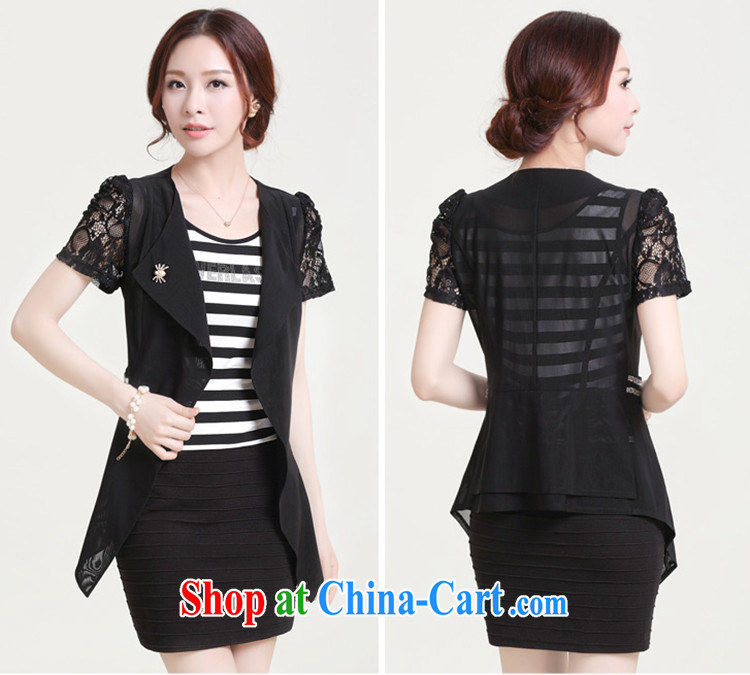 The increase is indeed increasing, female dresses 2015 new, striped vest solid skirt short-sleeved lace shawl suit two piece set with short skirts of red 4 XL approximately 170 - 200 Jack pictures, price, brand platters! Elections are good character, the national distribution, so why buy now enjoy more preferential! Health
